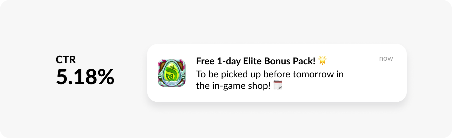 Mobile game app push example